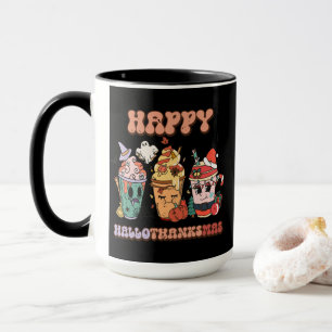 Lycklig HalloTackMas Funny Mörk Mugg
