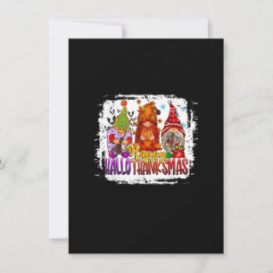 Lycklig HalloTackMas Gnome Halloween jul Than Inbjudningar