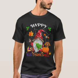 Lycklig HalloTackMas Gnome T Shirt