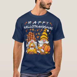 Lycklig HalloTackMas Gnomes Pumpkin Gnomes Fall Au T Shirt