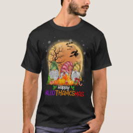 Lycklig HalloTackMas Gnomes T Shirt