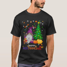 Lycklig HalloTackMas Gnomes T Shirt