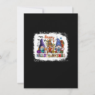 Lycklig HalloTackMas Halloween Gnomes Thanksgiving Inbjudningar