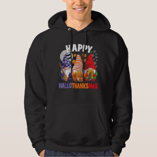 Lycklig HalloTackMas Halloween Thanksgiving Kristu Hoodie