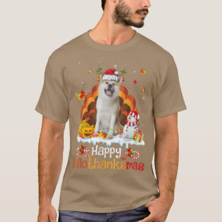 Lycklig HalloTackMas Halloween Thanksgiving Kristu T Shirt