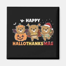 Lycklig Hallothanksmas Beaver jul Beaver Magne