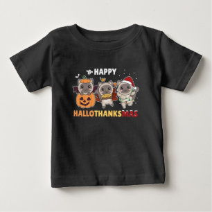 Lycklig Hallothanksmas Cat jul Elephant T Shirt