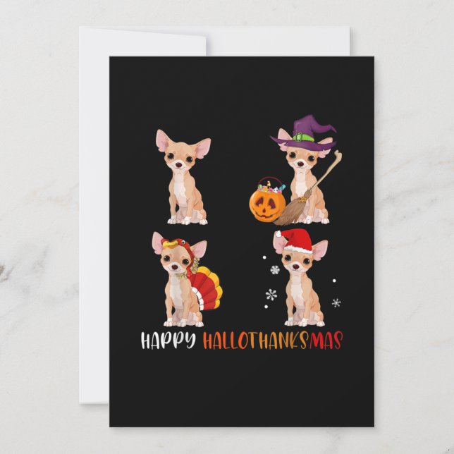 Lycklig Hallothanksmas Cute Witch Turkiet Santa (Framsida)