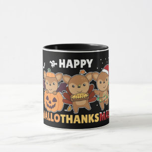 Lycklig Hallothanksmas Deers jul Hjort Mugg