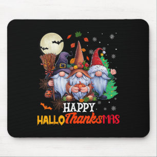 Lycklig Hallothanksmas Gnomes Älskare Halloween Me Musmatta