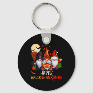 Lycklig Hallothanksmas Gnomes Älskare Halloween Me Nyckelring