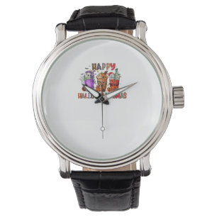 Lycklig Hallothanksmas Gnomes Halloween Thanksgivi Armbandsur
