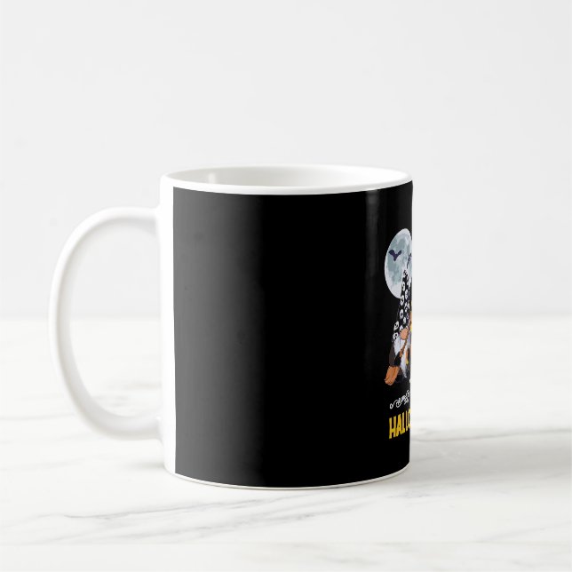 Lycklig Hallothanksmas Gnomes Halloween Thanksgivi Kaffemugg (Vänster)