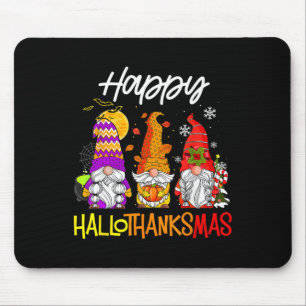 Lycklig Hallothanksmas Gnomes Halloween Thanksgivi Musmatta