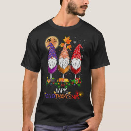 Lycklig Hallothanksmas Gnomes T Shirt