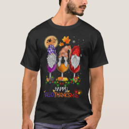 Lycklig Hallothanksmas Gnomes T Shirt