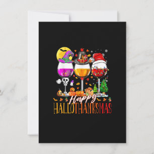 Lycklig Hallothanksmas Halloween Thanksgiving Merr Inbjudningar