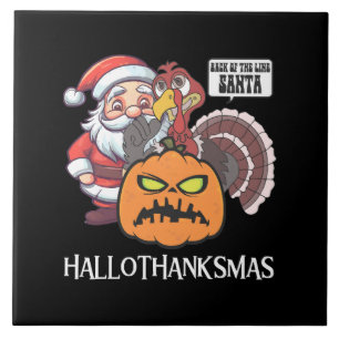 Lycklig Hallothanksmas Kakelplatta