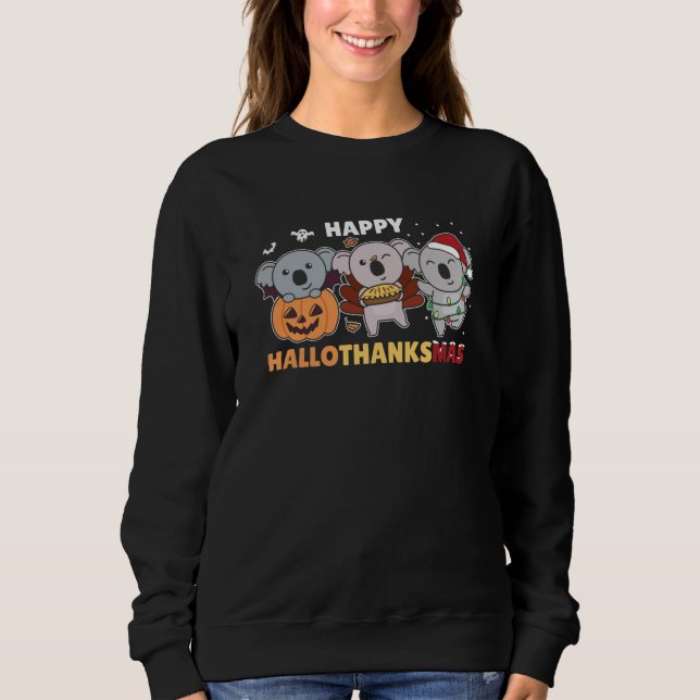 Lycklig Hallothanksmas Koalas jul Koala T Shirt (Framsida)