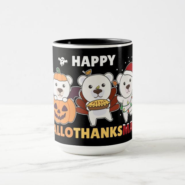 Lycklig Hallothanksmas Polar Björn Julens Polar Mugg (Center)