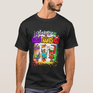 Lycklig Hallothanksmas Pumpkin Spice Latte Hallowe T Shirt