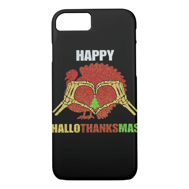 Lycklig Hallothanksmas Roligt Julhelg  Mashup Case-Mate iPhone Skal (Baksida)