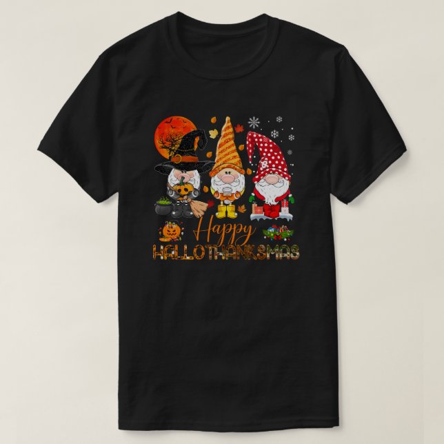 Lycklig Hallothanksmas T Shirt (Design framsida)