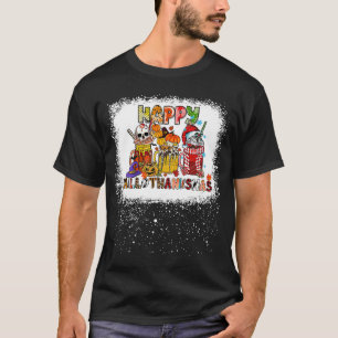 Lycklig Hallothanksmas Three Kopp Spider Pumpkin S T Shirt