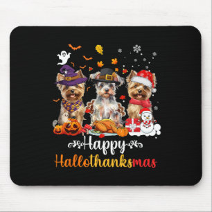 Lycklig Hallothanksmas Yorkshire Hund Halloween Ch Musmatta
