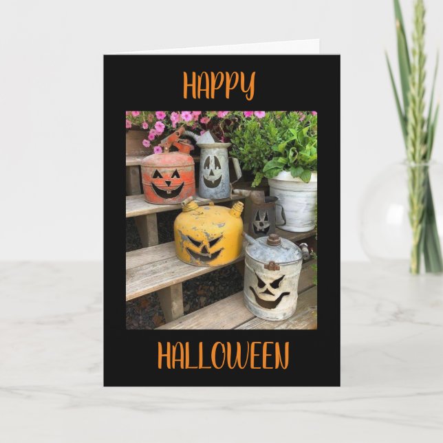 LYCKLIG **HALLOWEEN** MED HJÄLPMEDEL KORT (Framsida)