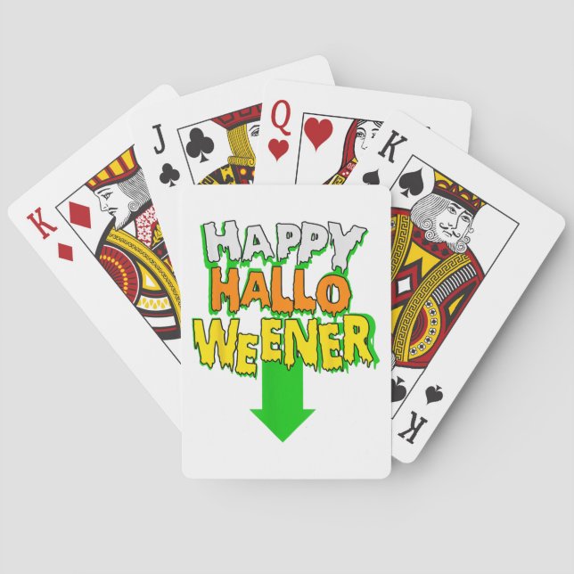 Lycklig Halloweener Funny Halloween Casinokort (Baksidan)