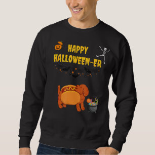 LYCKLIG HALLOWEENER LÅNG ÄRMAD TRÖJA