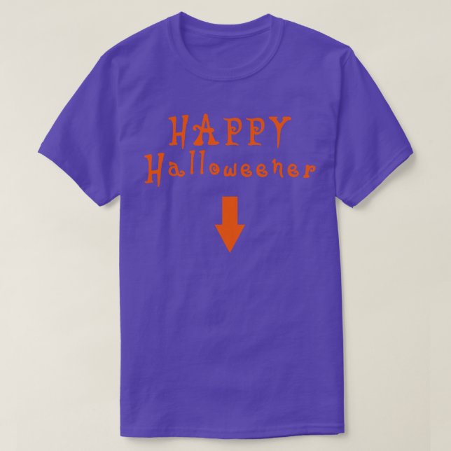 lycklig halloweener orange t shirt (Design framsida)