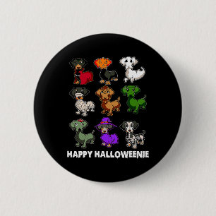 Lycklig Halloweenie Dachshund Dachshund Halloween Knapp