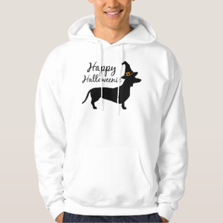 Lycklig Halloweenie Dachshund Wiener Hund Hallowee Hoodie
