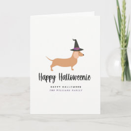 Lycklig Halloweenie Halloween Kort