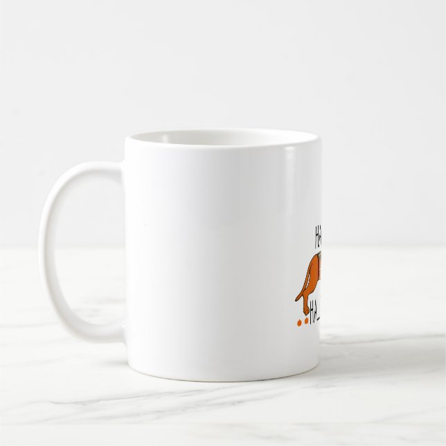 Lycklig Halloweenie Rolig hund Fall Halloween Cute Kaffemugg (Vänster)