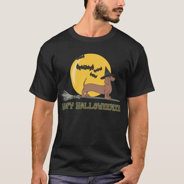 Lycklig Halloweenie Shirt Tröja (Framsida)