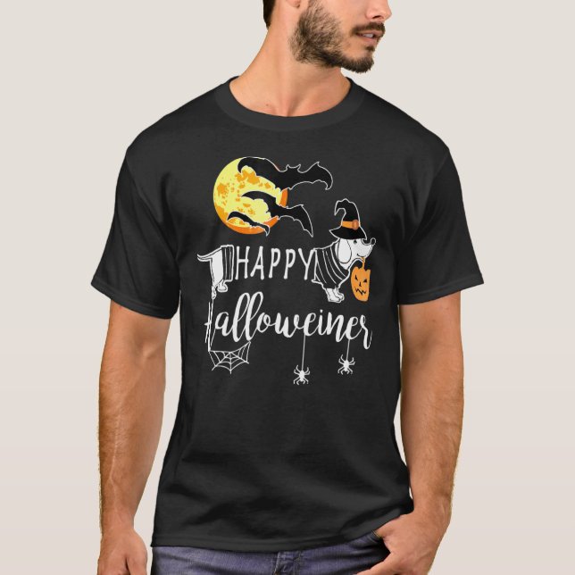 Lycklig Halloweiner Dachshund Halloween for Doxie  T Shirt (Framsida)