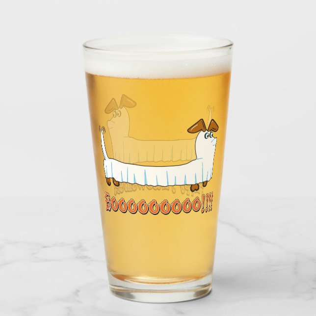 Lycklig halloweiner glaskopp (Framsida fylld)