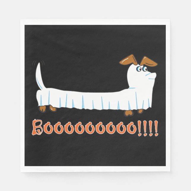 Lycklig Halloweiner Pappersservett (Framsidan)