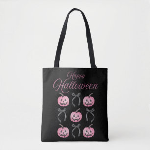 Lycklig Hallowen Black Orange Rosa  Tygkasse