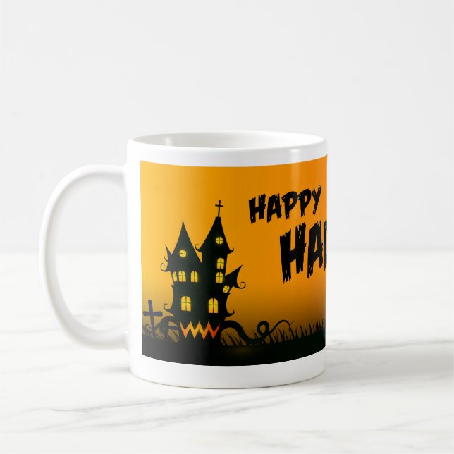 lycklig hallowen kaffemugg (Vänster)