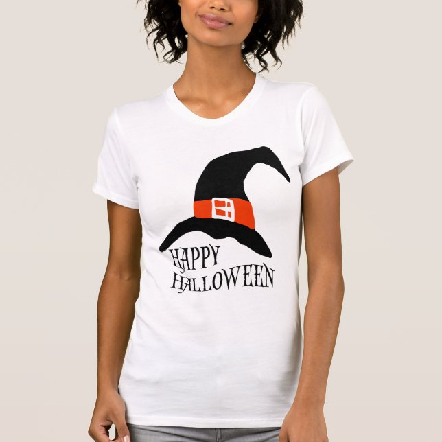Lycklig Hallowen T Shirt (Framsida)