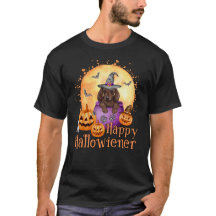 Lycklig Hallowiener Dachshund Puppy Halloween