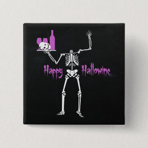 Lycklig Hallowine Headless Skeleton Knapp