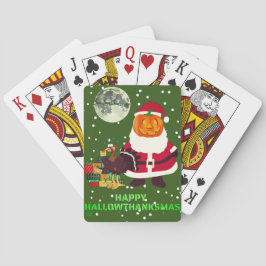 "LYCKLIG HALLOWTHANKSMAS" lustig julfest Casinokort