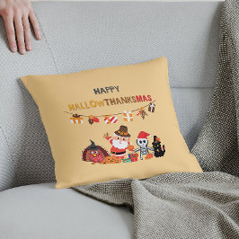 Lycklig Hallowthanksmas! Säsong Mustard Kudde