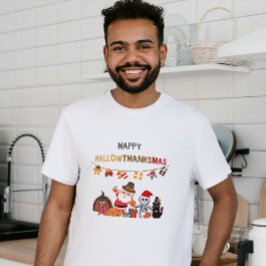 Lycklig Hallowthanksmas! Säsong T Shirt