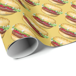 Lycklig hamburgare presentpapper